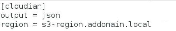 AWS CLI Cloudian regional information