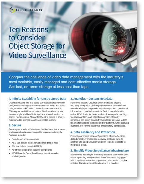 object storage for video