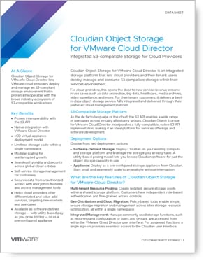 VMware Cloud Director datasheet