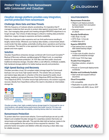 commvault ransomware solution